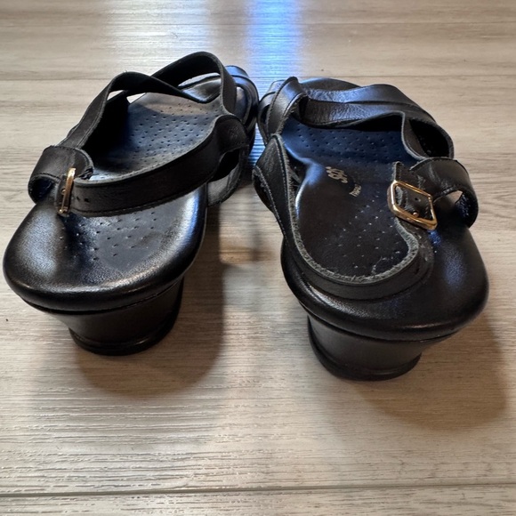 SAS TriPad Caress Sandals Strap Slingback Wedge Sz 9 WW Black Leather Comfort - Picture 6 of 9
